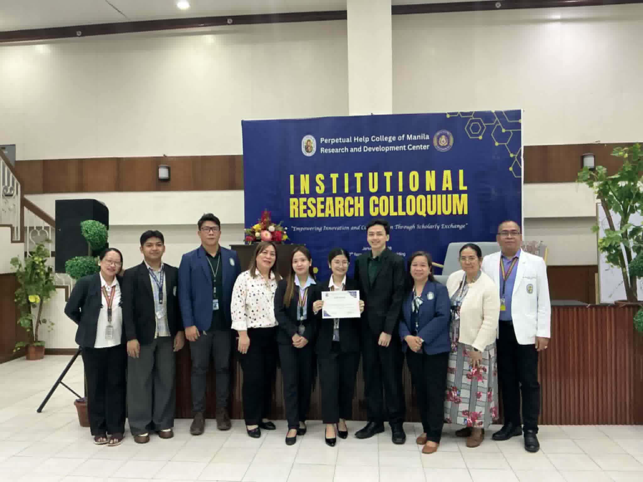 Institutional Research Colloquium best thesis recognition